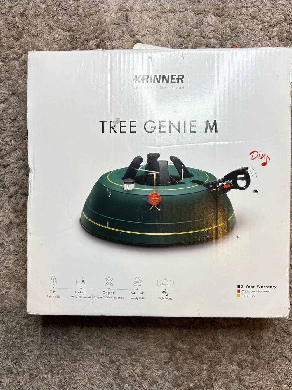 Krinner Tree Genie M Artificial Christmas Tree Stand in Green 7’